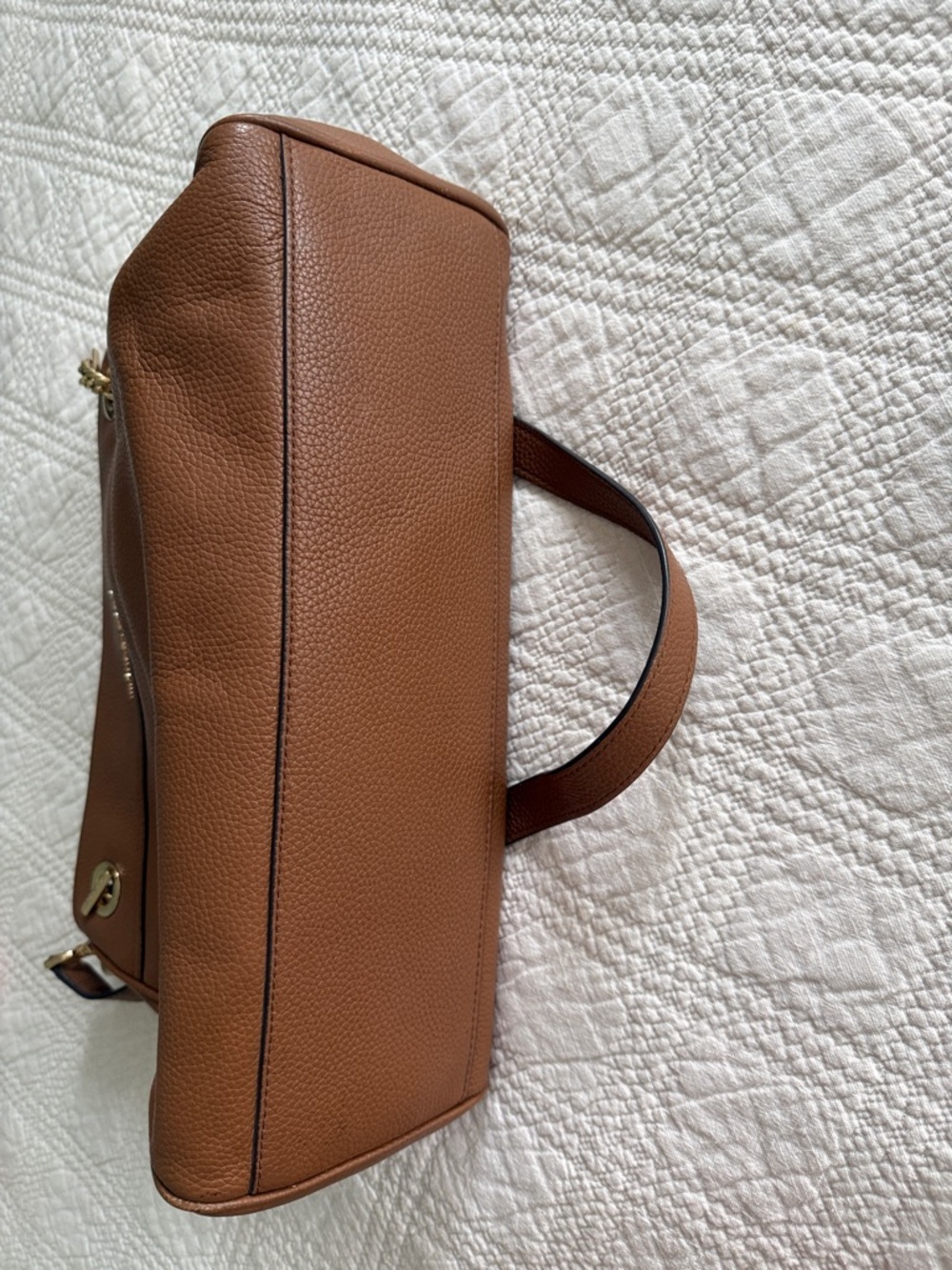 Michael Kors Jet Set Chain Legacy Shoulder Bag Chestnut Brown Pebbled Leather - Picture 10 of 16